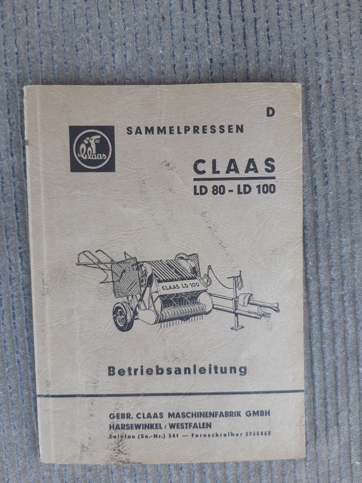Handleidingen origineel claas man tractor oldtimer, Ophalen of Verzenden