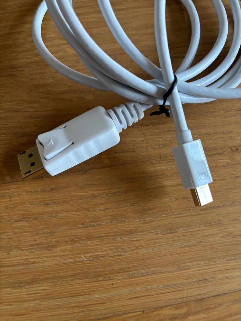 Mini DisplayPort - DisplayPort kabel 2 m wit 4K, Informatique & Logiciels, Pc & Câble réseau, Enlèvement ou Envoi, Comme neuf