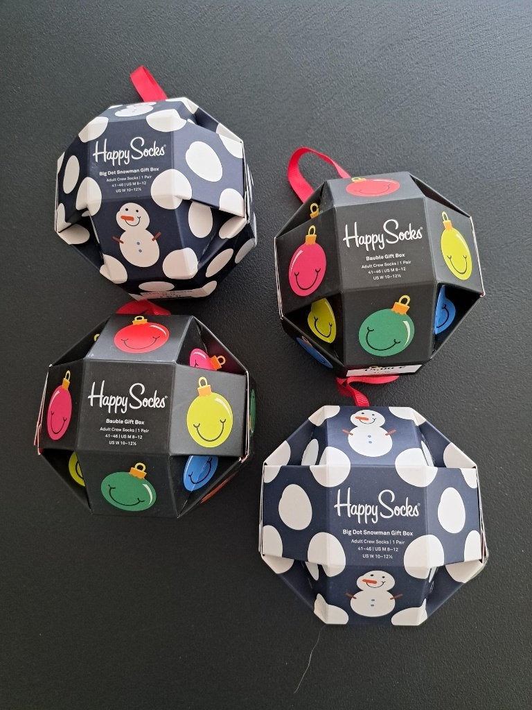 4 paar Happy Socks kerstverpakkingen, Kleding | Heren, Sokken en Kousen, Overige kleuren, Ophalen of Verzenden, Happy Socks, Nieuw