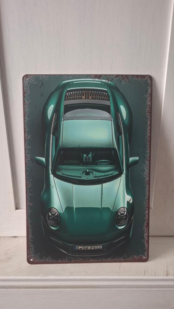 Metalen plaat Porsche, Antiek en Kunst, Ophalen of Verzenden