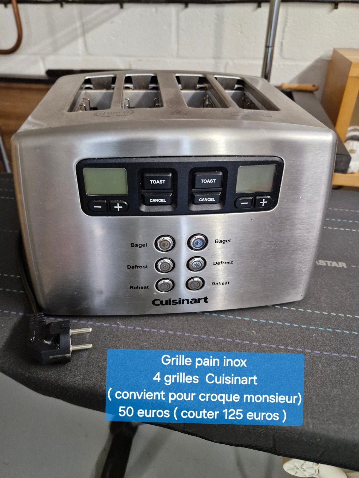Prachtige Cuisinart roestvrijstalen broodrooster met 4 sneet, Ophalen