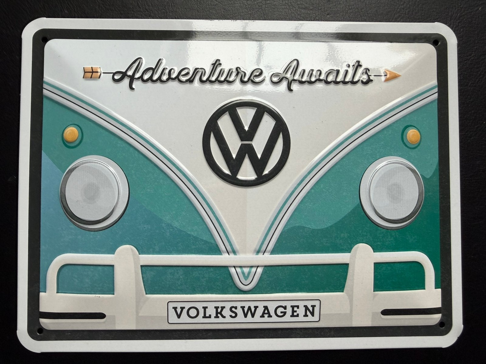 Panneau pub VW Bus T1 en relief - Mancave Vintage Retro, Enlèvement ou Envoi, Neuf, Panneau publicitaire