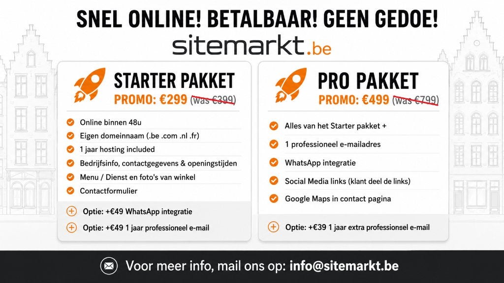 Website nodig? SNEL ONLINE! BETALBAAR! GEEN GEDOE!, Diversen, Ophalen of Verzenden, Nieuw