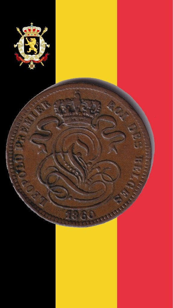 1 cent 1860 - Léopold I, Envoi, Monnaie en vrac