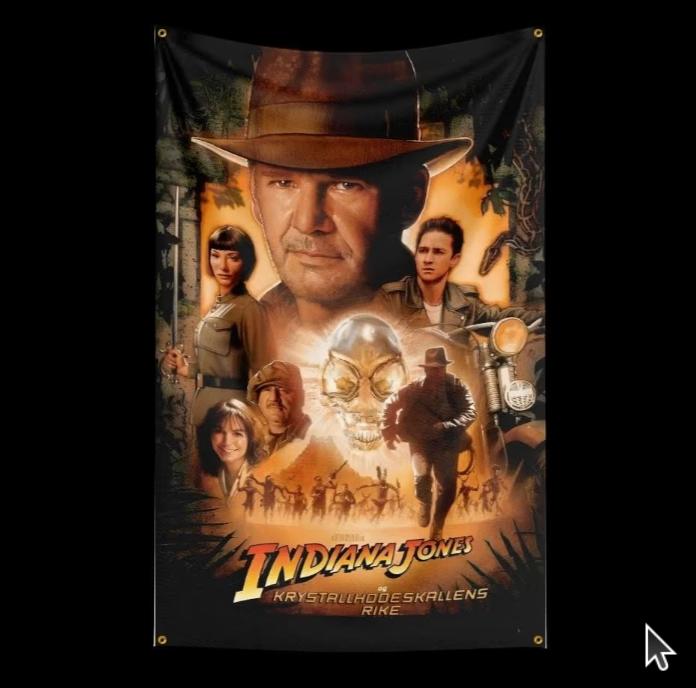 Grands drapeaux Indiana Jones (150 x 90 cm), Enlèvement ou Envoi, Neuf