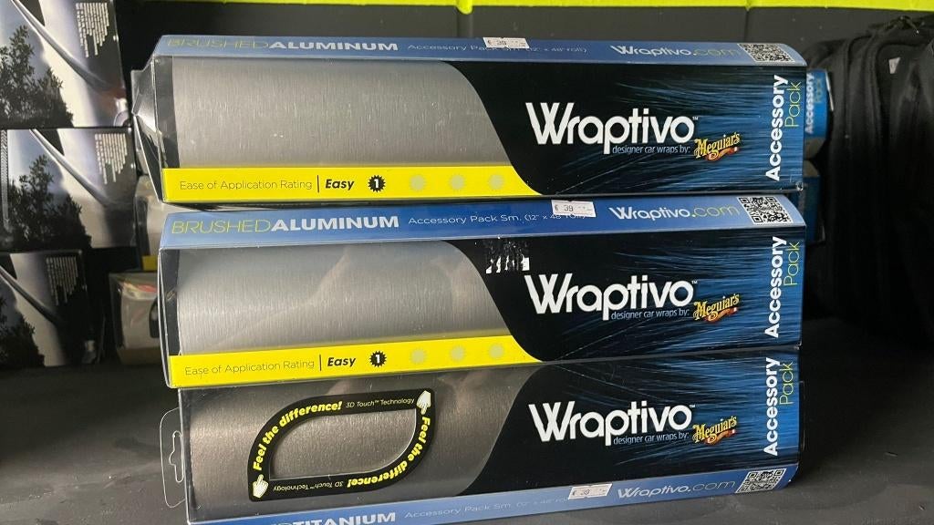 3x covering Vinyle Alu Brossé Wraptivo  Meguiar's  Neuf -30%, Autos : Divers, Produits d'entretien, Enlèvement ou Envoi