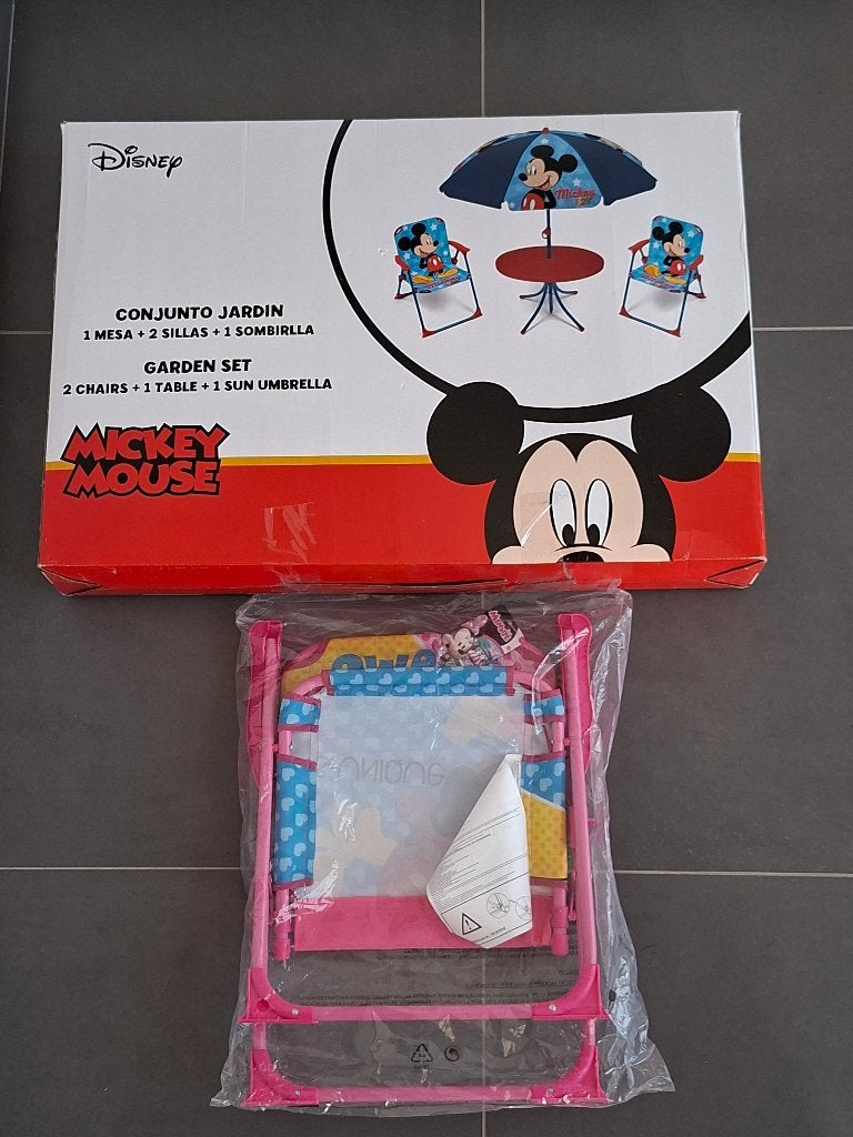 disney tuinset kinderen: Mickey + Minnie Mouse, Ophalen, Nieuw, Tafel(s) en Stoel(en)