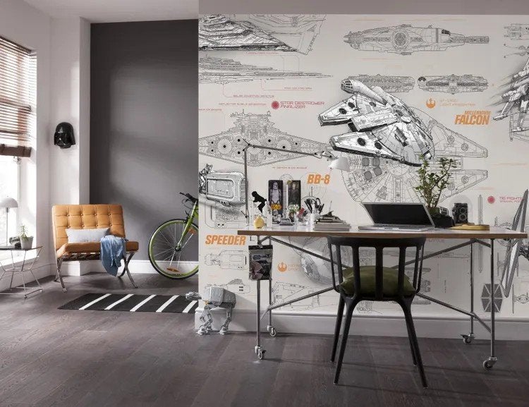 Star Wars achtergrondaffiche, Ophalen of Verzenden, Minder dan 10 m², Moderne