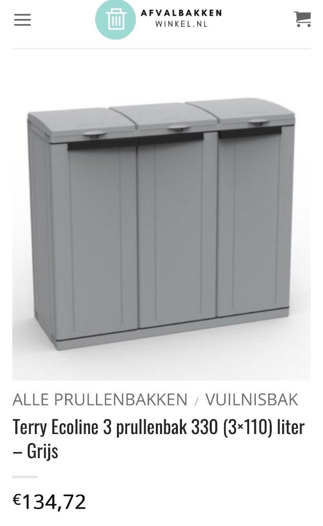 3-delige vuilbak, Enlèvement, Utilisé