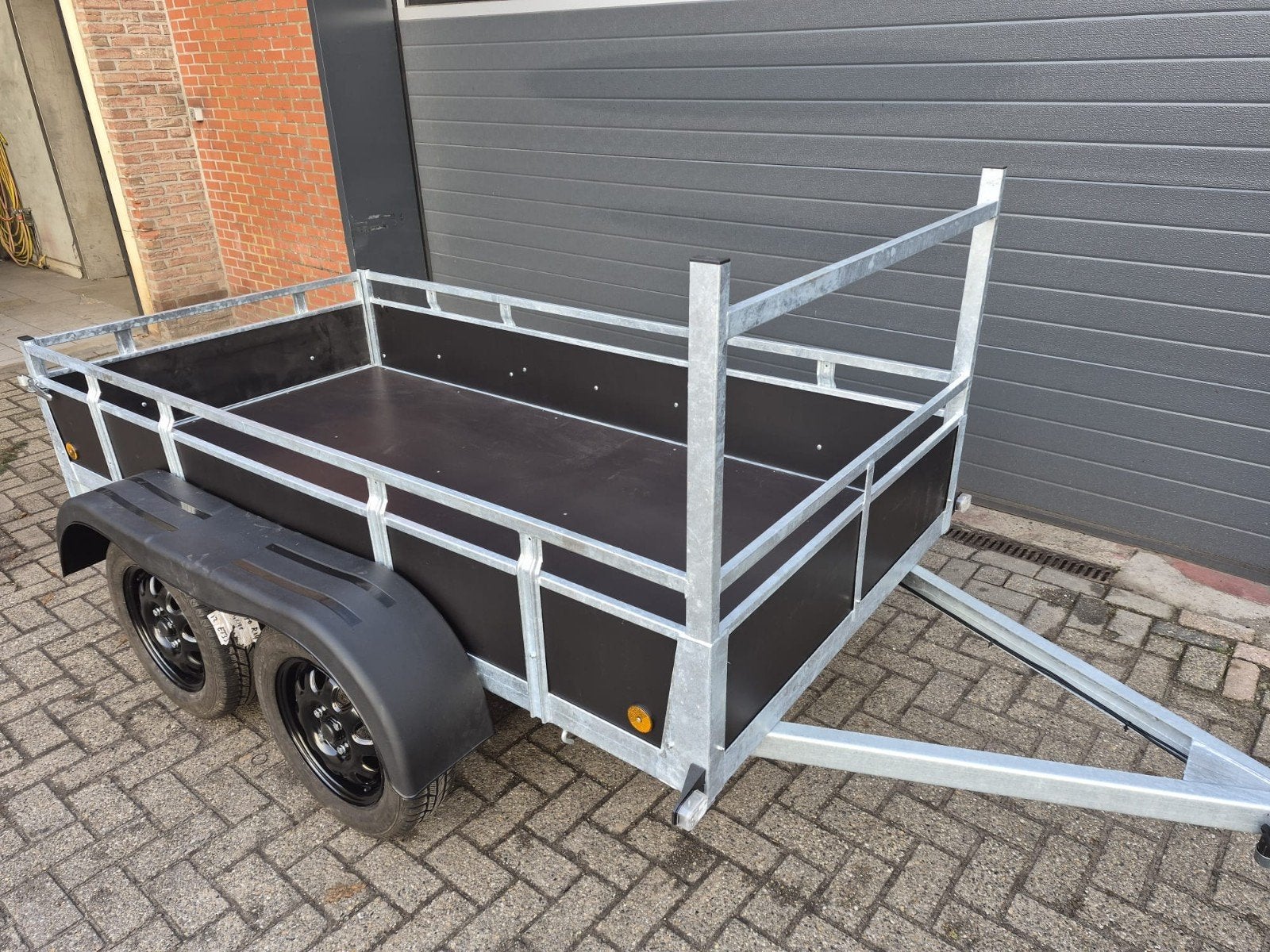 Aanhanger dubbelasser dubbel as 250x130, Auto diversen, Ophalen, Zo goed als nieuw