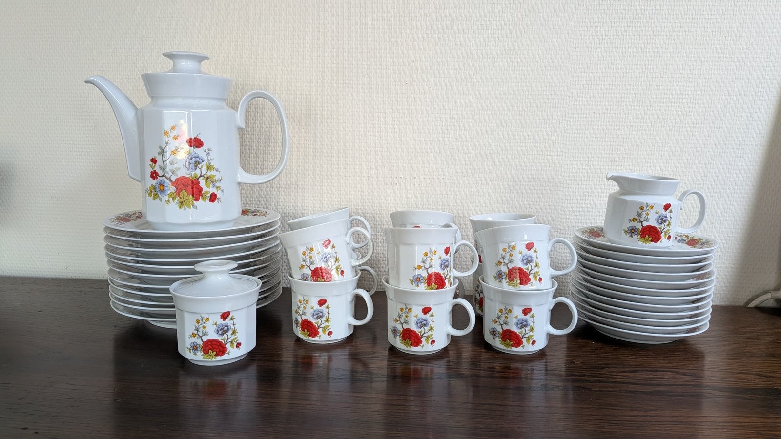 Vintage koffieservies Mitterteich Bavaria - 12 pers., Ophalen