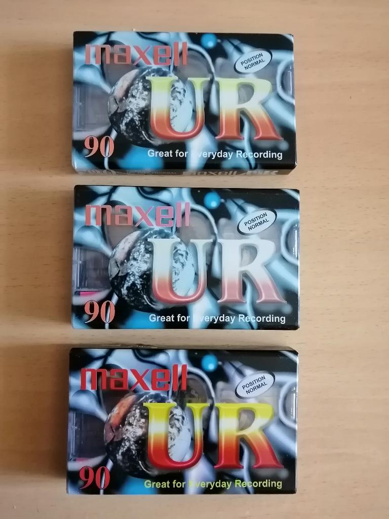 3 nouvelles cassettes audio vierge Maxell UR 90 minutes, Enlèvement ou Envoi, Neuf, dans son emballage, Vierge