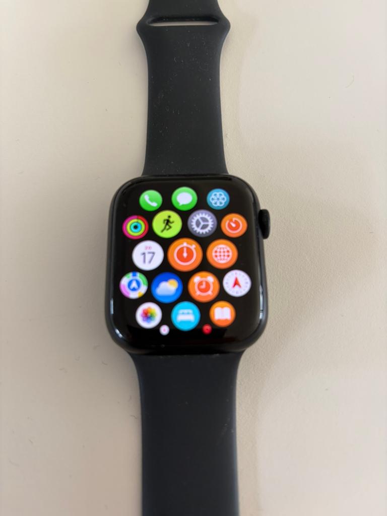 Apple Watch Series 7 - 45 mm - Midnight Aluminium, Ophalen, Zo goed als nieuw