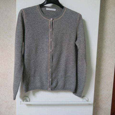 Gileetje grijs cashmere wol zijde Fab. Filippi mt 38 (it 42), Maat 38/40 (M), Ophalen of Verzenden, Zo goed als nieuw, Grijs
