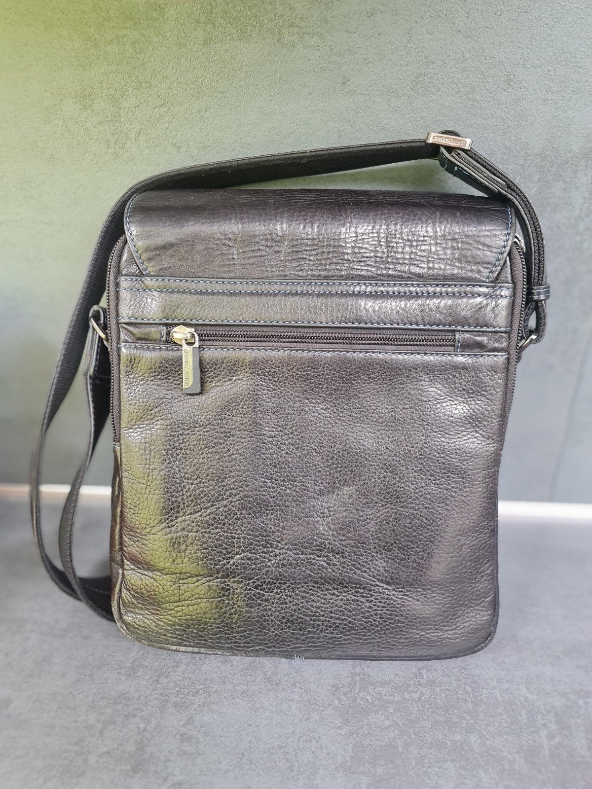 sacoche en cuir noir Arthur Aston pour homme, Enlèvement ou Envoi, Comme neuf, Noir, Cuir