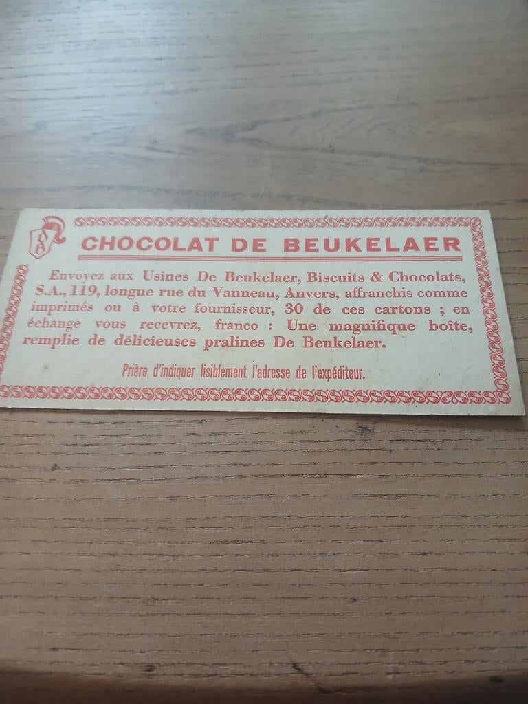 Chocolat de beukelaer, Collections, Enlèvement ou Envoi