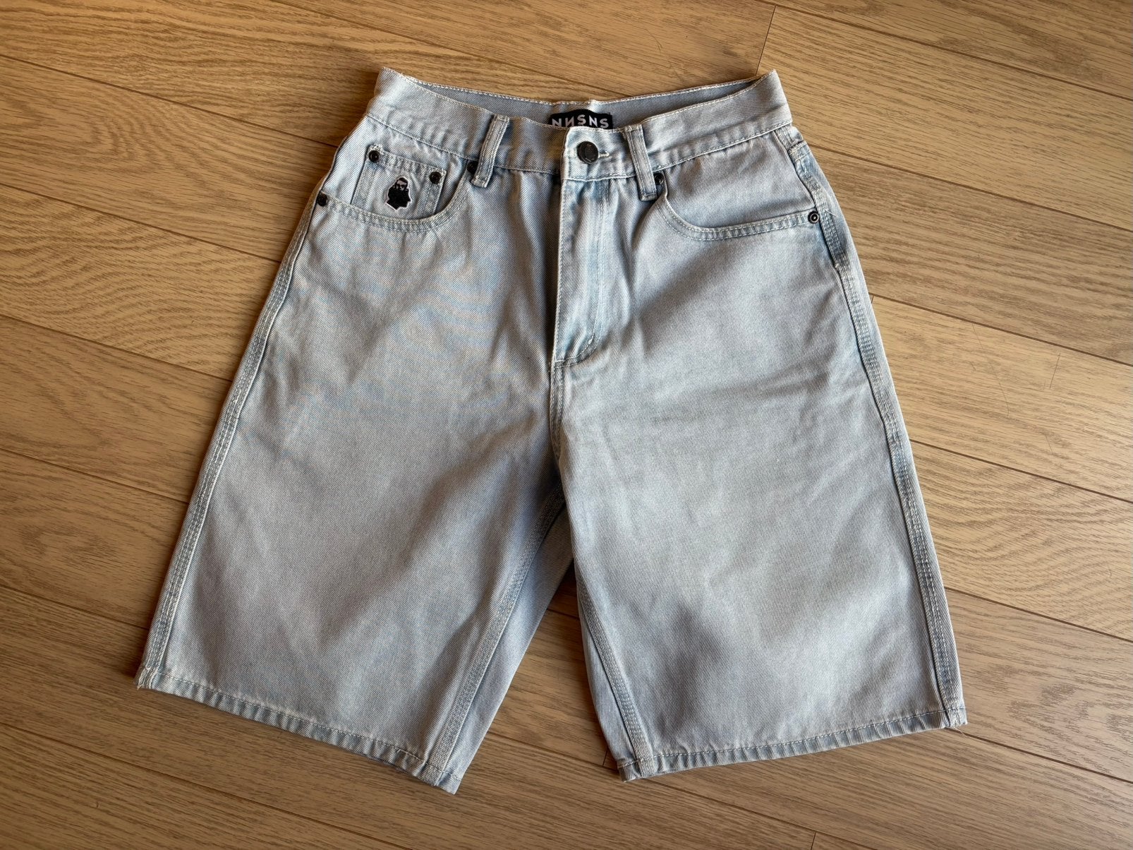 Lichte jeans bermuda NNSNS, Envoi, Porté, Autres tailles, Bleu