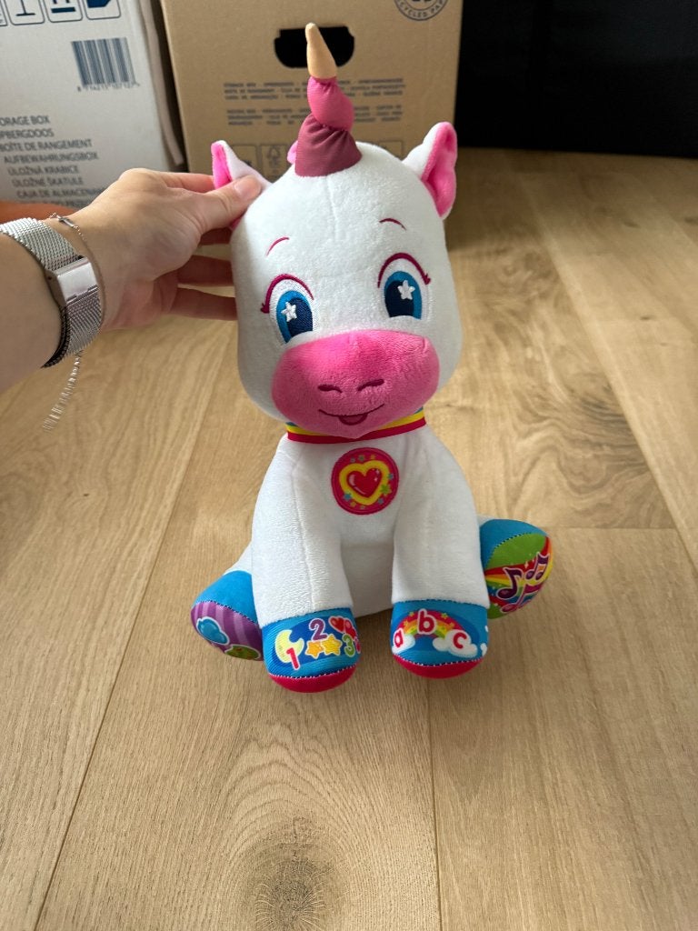 Peluche Clementoni Ma Douce Licorne Interactive, Enlèvement ou Envoi, Interactif, Autres marques, Blanc