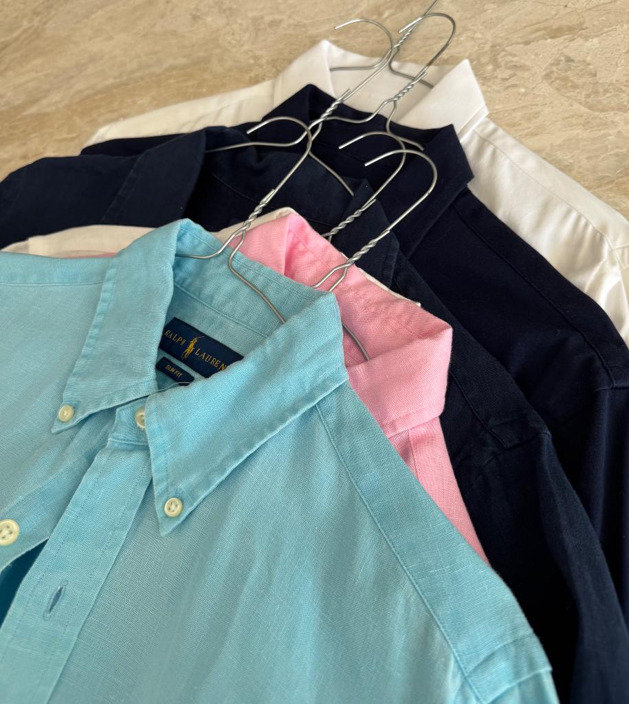 Linnen heren hemd polo ralph lauren azuur blauw S, Vêtements | Hommes, Chemises, Envoi, Comme neuf, Bleu, Ralph Lauren