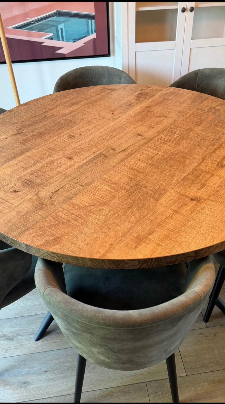 Eettafel Mangohout 140x140, Huis en Inrichting, Ophalen, Zo goed als nieuw