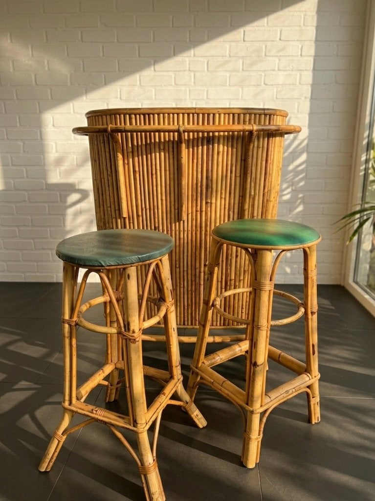 tiki bar vintage barkrukken, Ophalen
