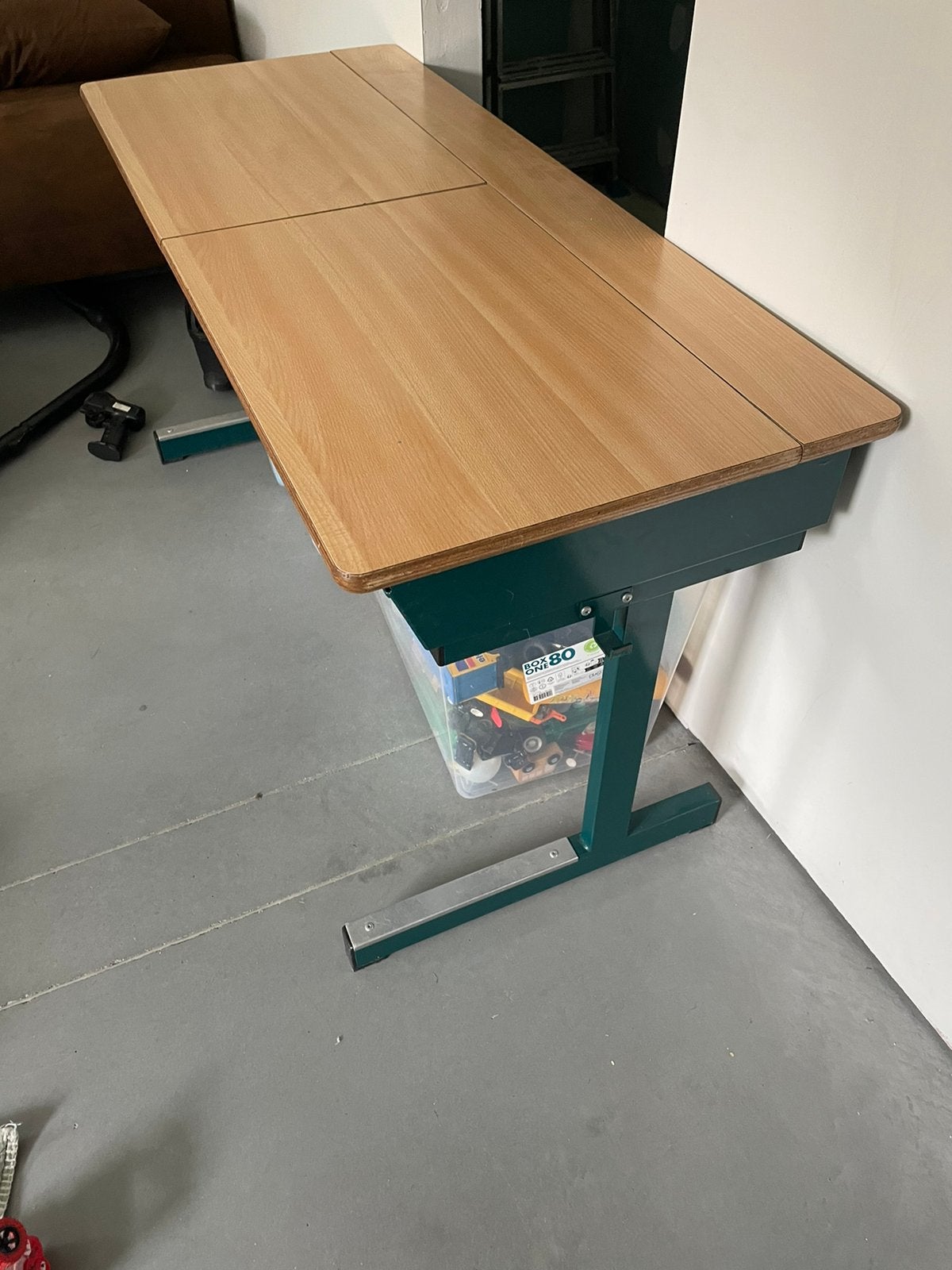 Kinderbureau vintage met lades, Ophalen, 150 cm, 62 cm, Kinderbureau