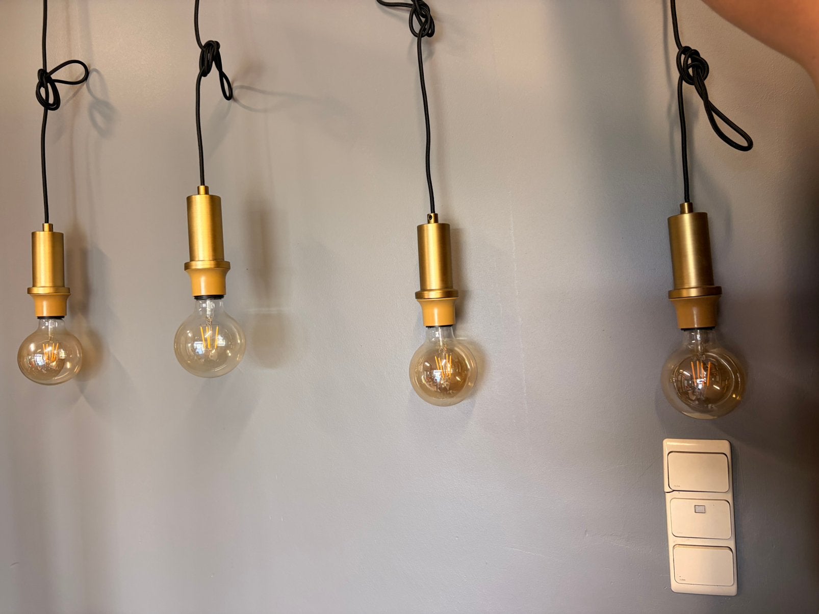 Hanglamp 4 bulbs, Enlèvement, Comme neuf
