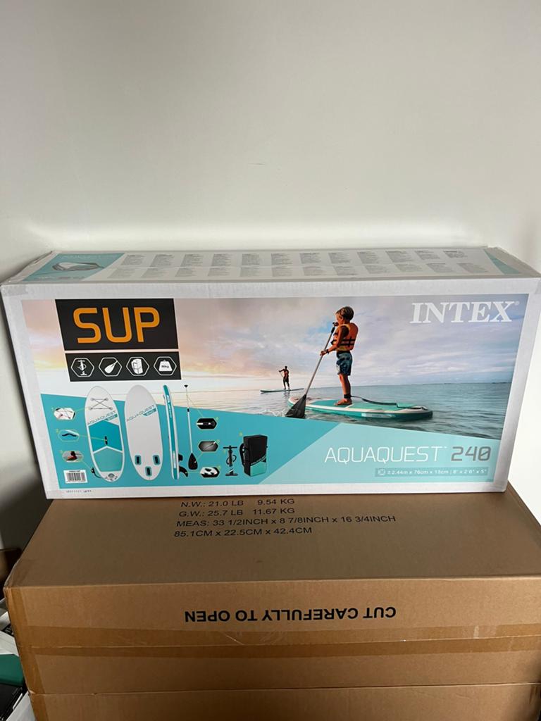 Planche de Paddle Gonflable Intex Aqua Quest 240, 90kg neuf, Watersport en Boten, Suppen, Nieuw, Ophalen
