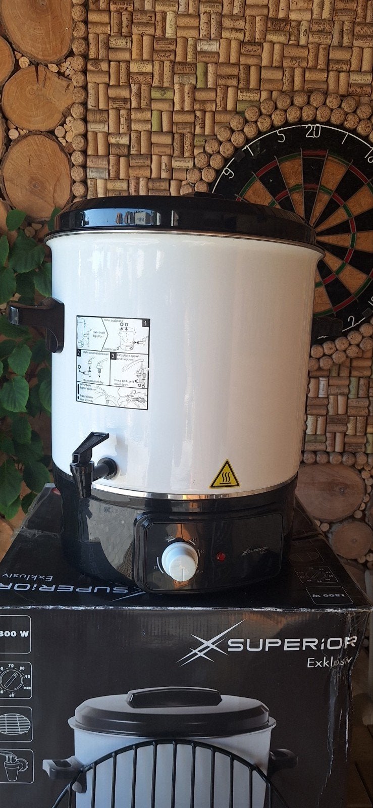 Steriliseerketel 1800W met aftapkraan en wekpotten., Enlèvement