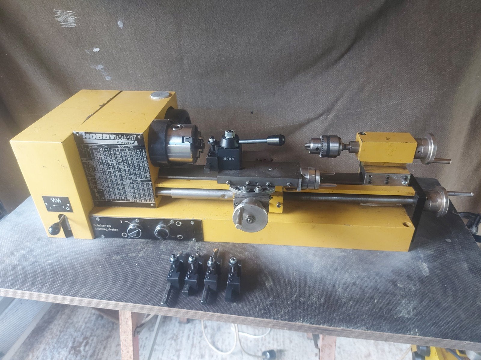 hobbymat draaibank,freesmachine, Ophalen, Gebruikt, Metaaldraaibank, Minder dan 500 mm