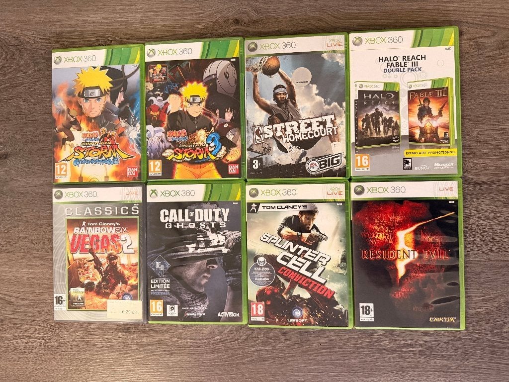 Jeux Xbox 360 - Halo, Naruto, NBA Street, Resident Evil, Enlèvement ou Envoi, Comme neuf