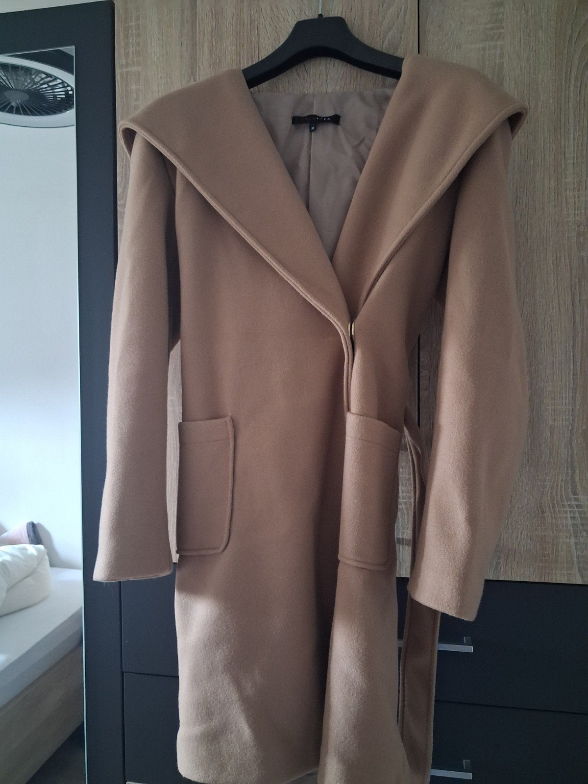 Beige mantel maat M, Kleding | Dames, Ophalen, Maat 38/40 (M), Beige