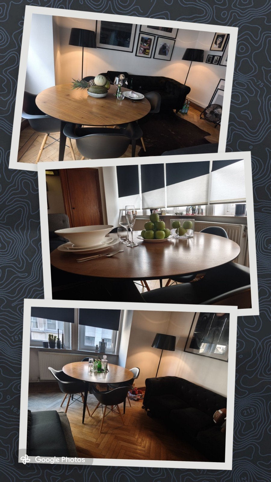 Table en noyer Vintage +4 chaises noir style "Charles Eames", Maison & Meubles, Tables | Tables à manger, Enlèvement
