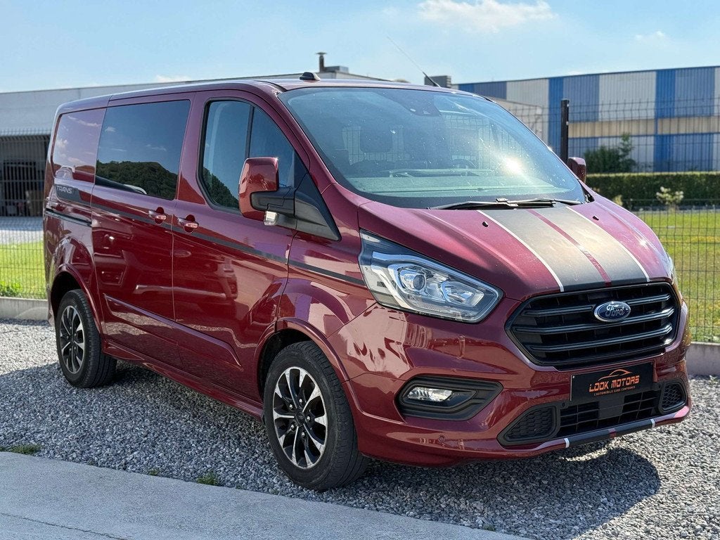 Ford Transit Custom 2.0 TDCi Sport S/S 185CV DOUBLE PORTE LA, Autos, Achat, Euro 6, Boîte manuelle, Noir