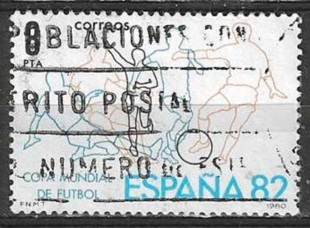 Espagne 1980 - Yvert 2217 - Coupe du monde de football (ST), Envoi, Affranchi