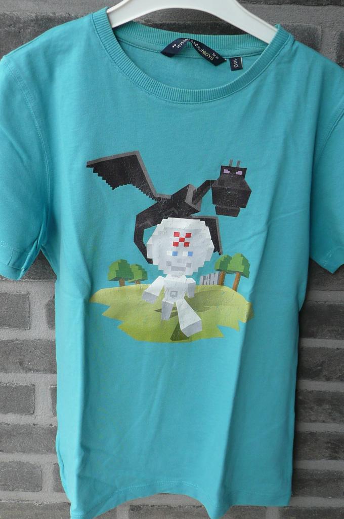 Appelblauw zeegroene T-shirt I AM Boys (K333), Kinderen en Baby's, Ophalen of Verzenden, Shirt of Longsleeve, Jongen, I am boys