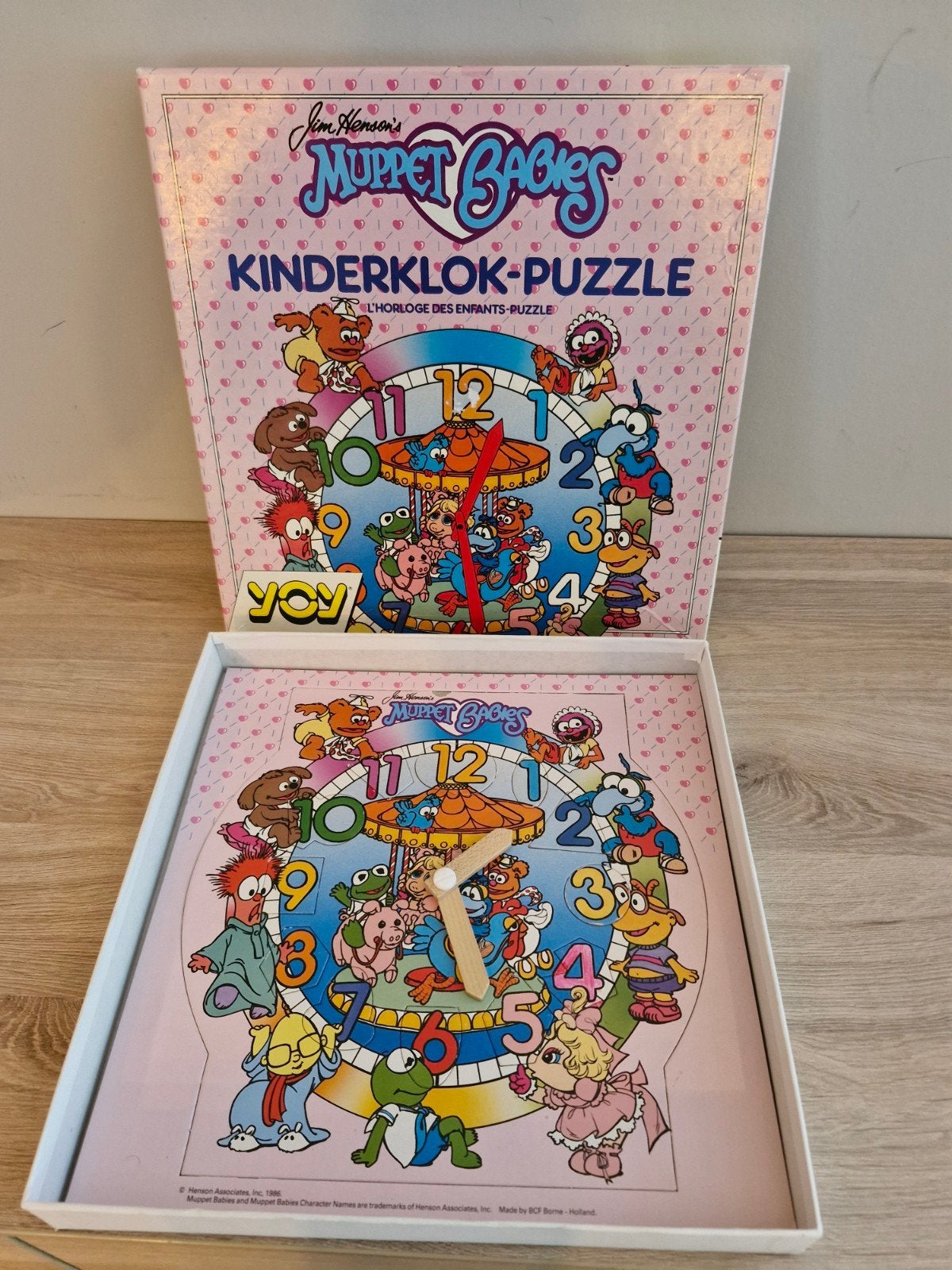 Muppet Babies, Kinderklok puzzle, Yoy, 1986, Jim Henson's, Verzamelen, Speelgoed, Ophalen of Verzenden, Gebruikt