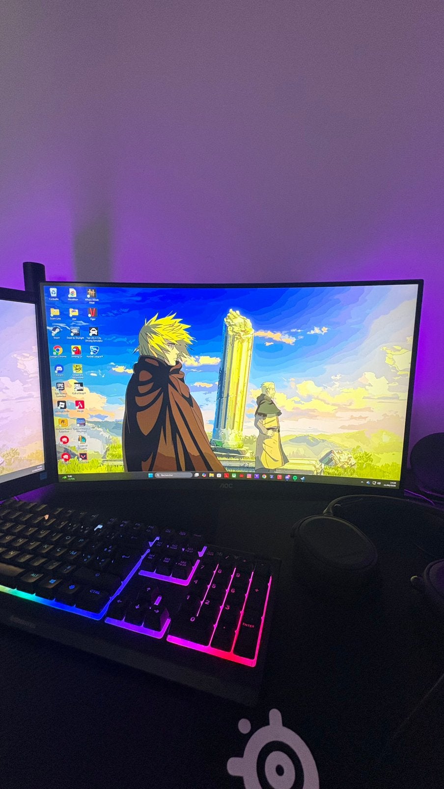 PC GAMING LENOVO LEGION(négociable, Computers en Software, Monitoren, Zo goed als nieuw, Gaming, LED, Ophalen