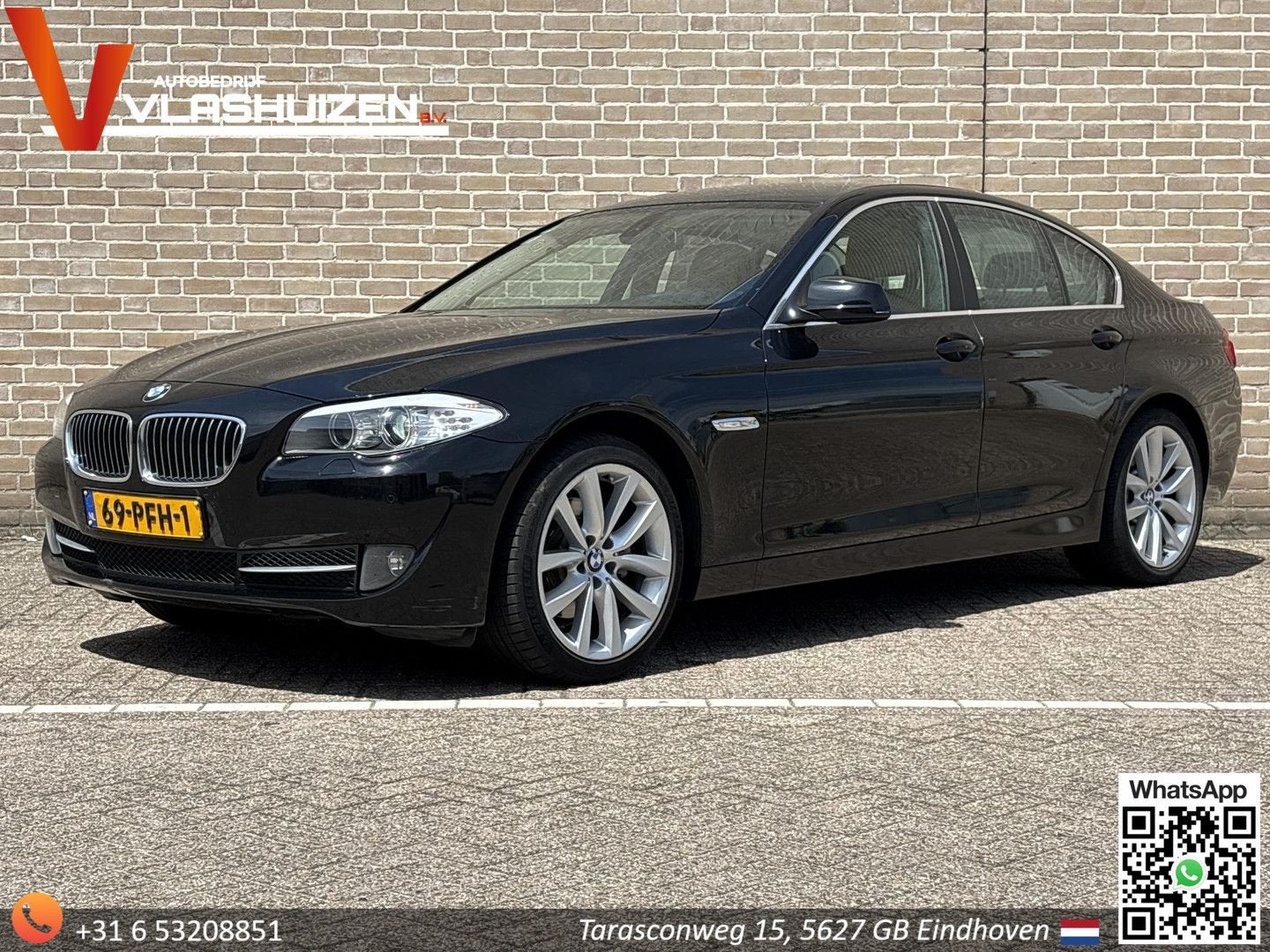 BMW 523 5-serie 523i High Executive | Leder | Cruise | Clima, Auto's, Automaat, Beige, Zwart, 178 g/km