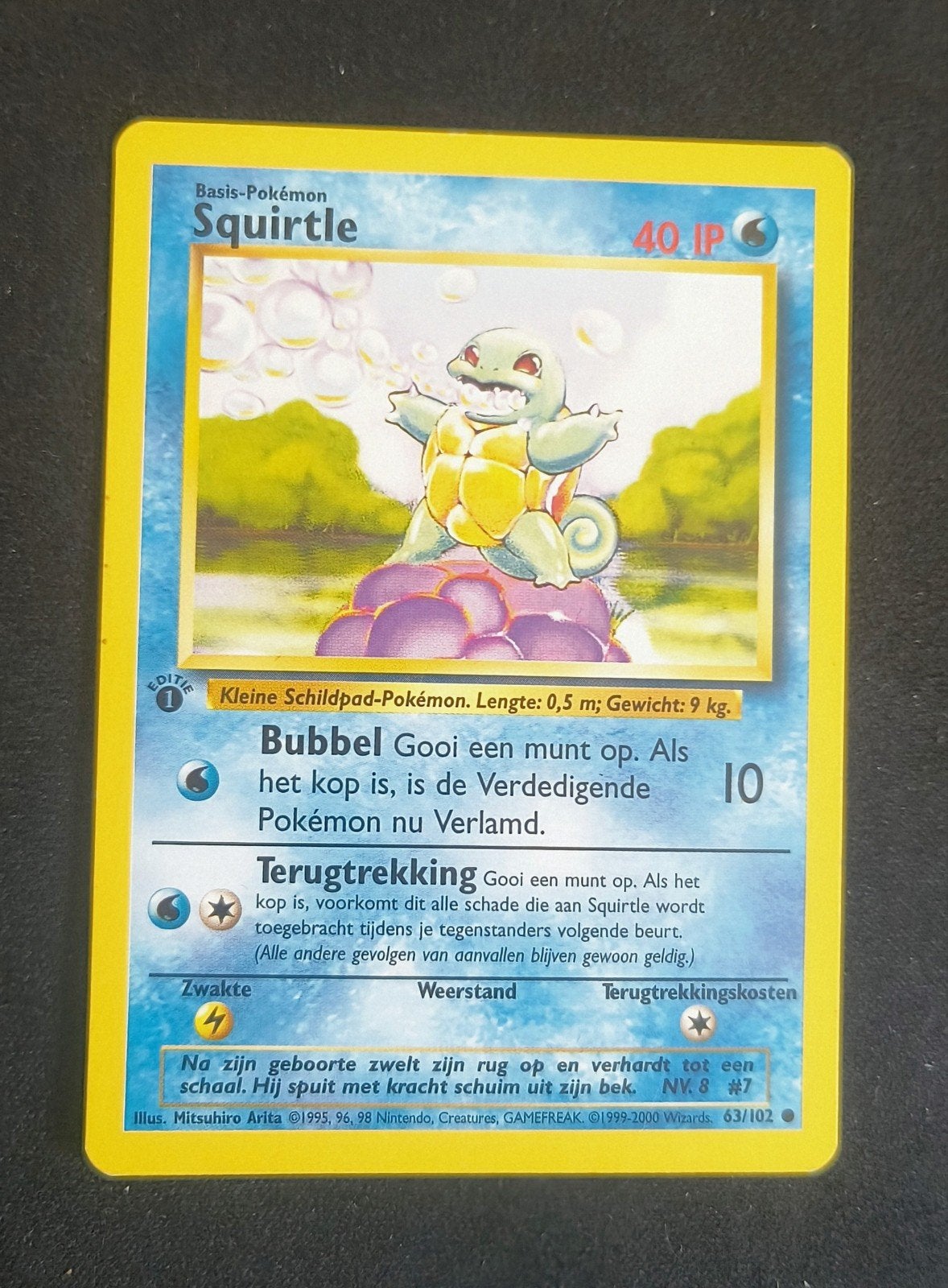Squirtle 1st edition (NL) NM, Enlèvement ou Envoi, Neuf, Cartes en vrac