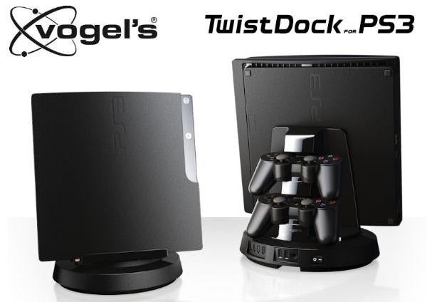 Vogel's TwistDock voor PS3 + USB Hub + Cableset PS3 Slim, Games en Spelcomputers, Ophalen, Zo goed als nieuw, Voeding, Oplader of Kabel