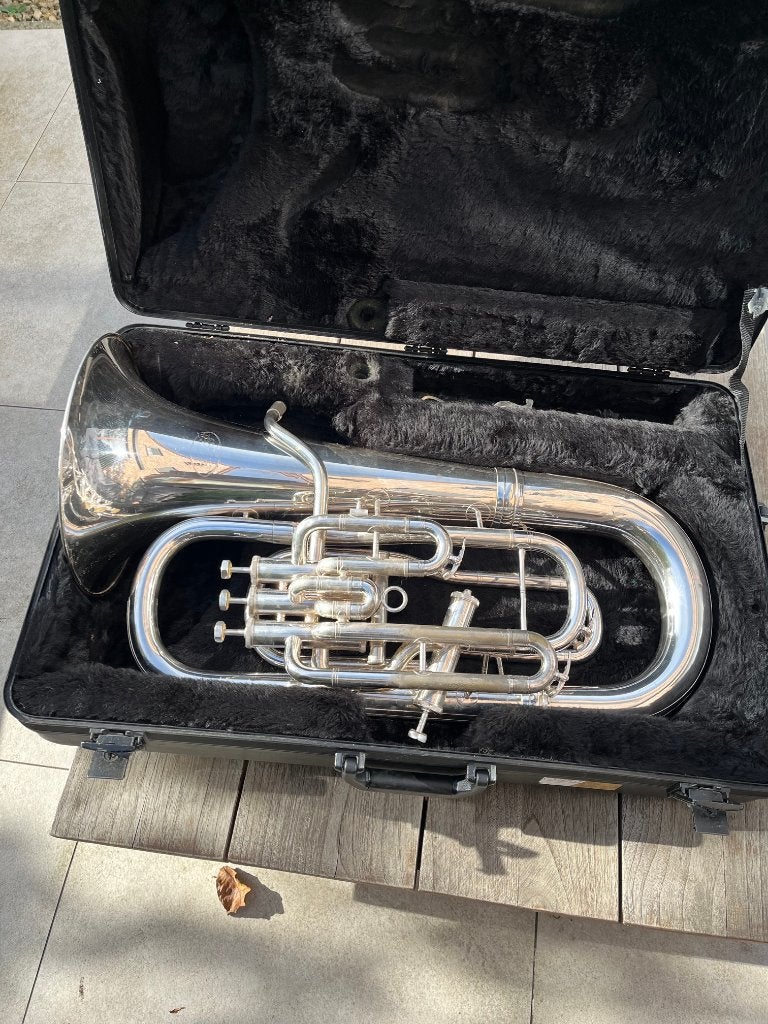 Manchester brass euphonium, Ophalen of Verzenden, Gebruikt, Euphonium of Tenortuba, Met koffer of draagtas