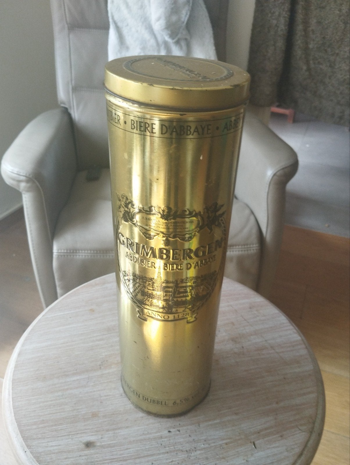 grimbergen boite metalique, Collections, Boîte en métal, Enlèvement, Utilisé