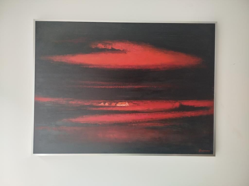 Indrukwekkend groot olieverfschilderij Bosmans, Antiek en Kunst, Ophalen of Verzenden