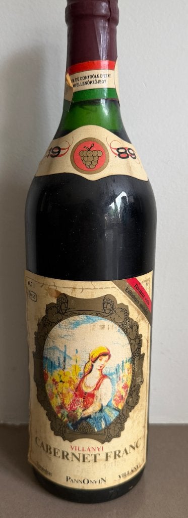 Pannonvin Villányi Cabernet Franc 1978 – oude Hongaarse wijn, Ophalen of Verzenden