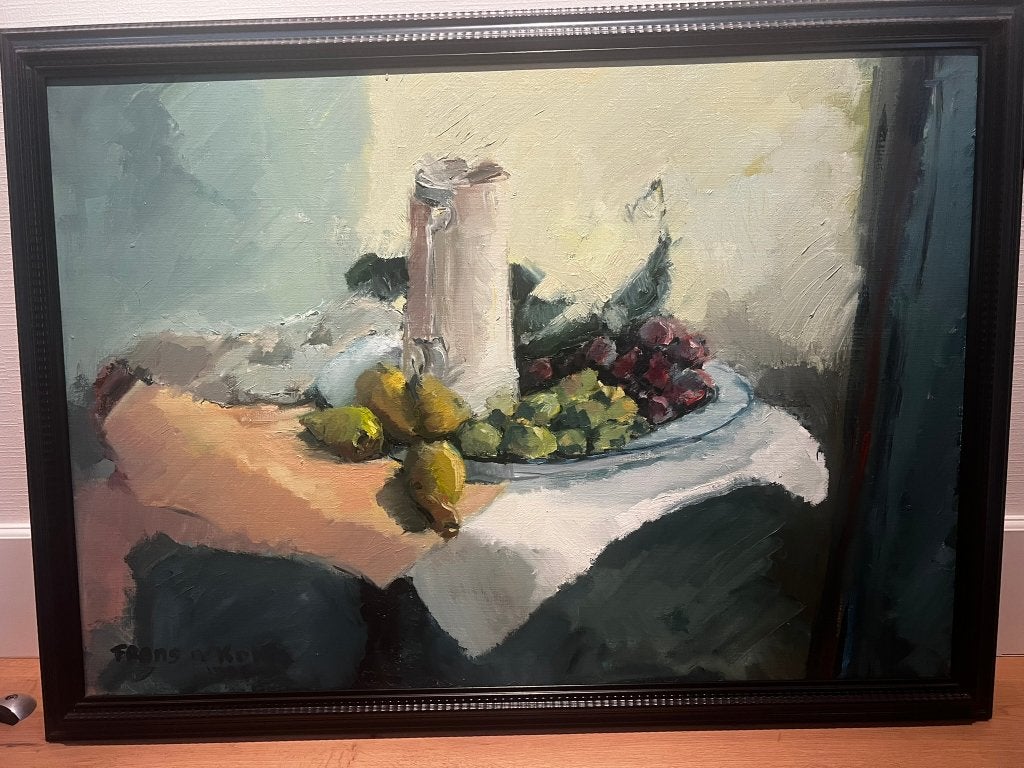 Frans de Kok - Monumentaal modern stilleven - Gesigneerd, Antiek en Kunst, Kunst | Schilderijen | Klassiek, Ophalen, Doek, Stilleven
