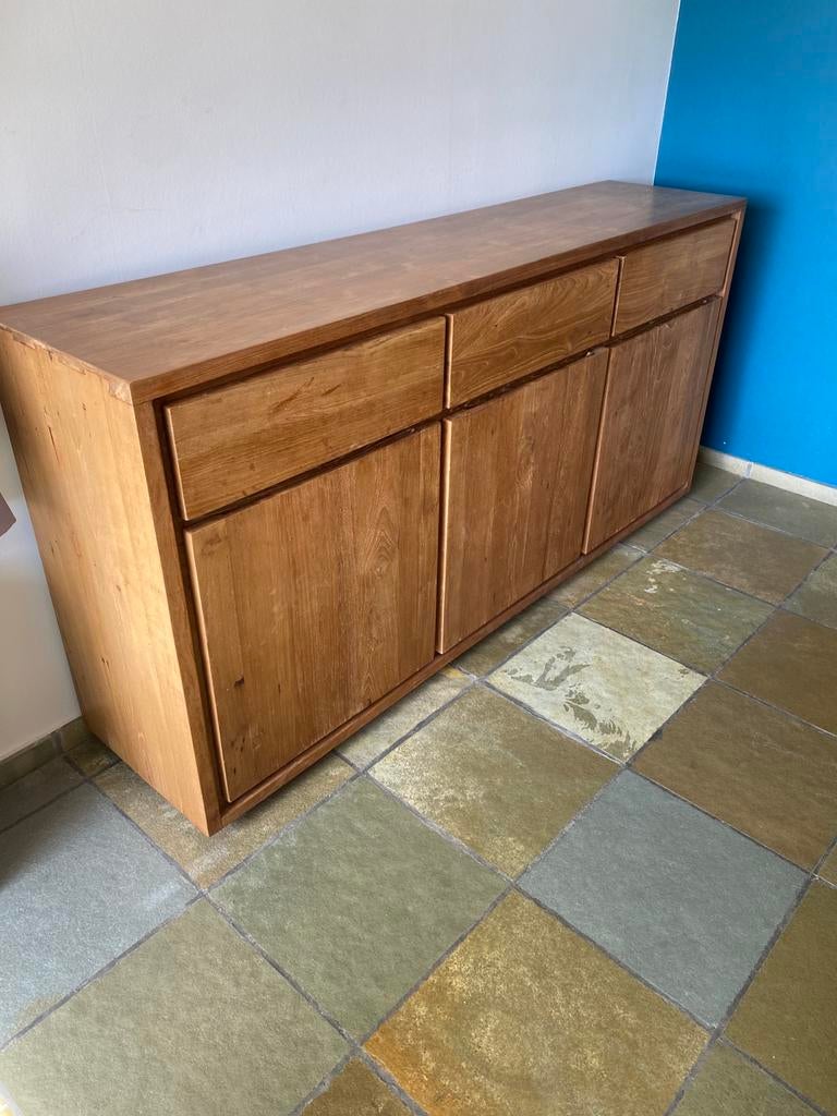 Massieve teak kast, Huis en Inrichting, Kasten | Dressoirs, Ophalen, Gebruikt, 150 tot 200 cm, Teakhout
