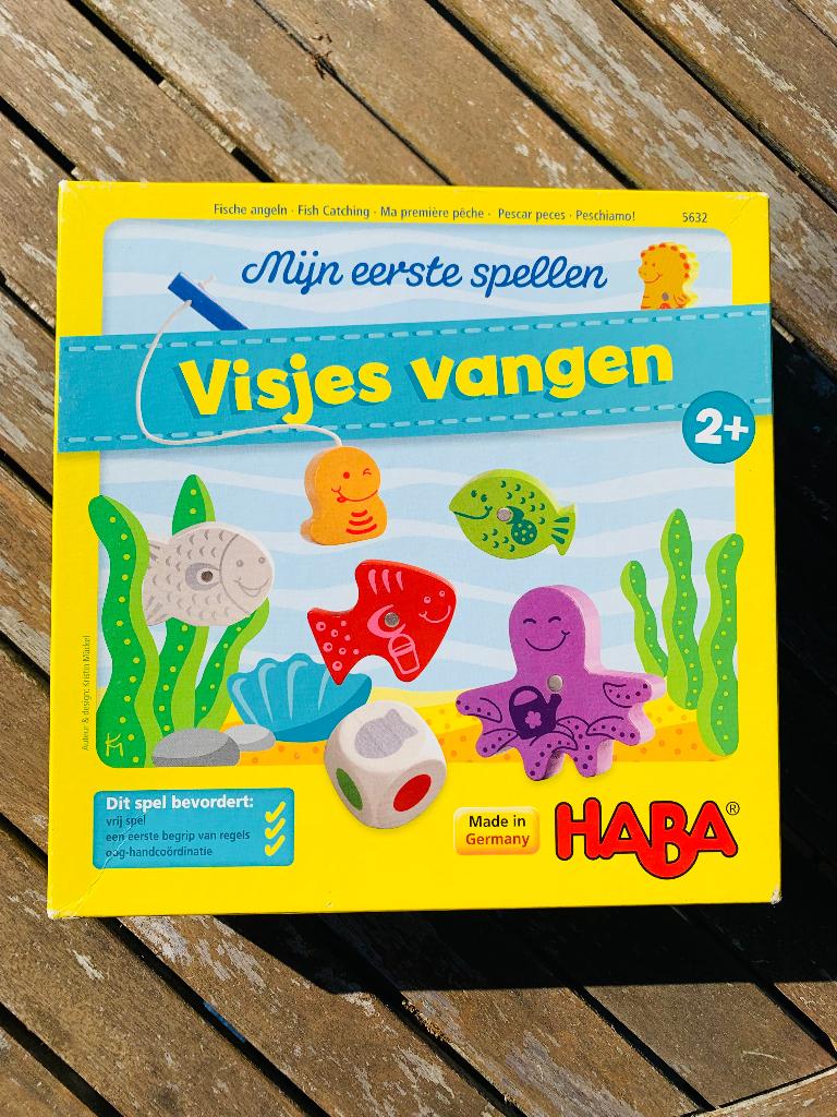 Haba gezelschapsspel ‘visjes vangen’, Kinderen en Baby's, Ophalen, Zo goed als nieuw, Ontdekken