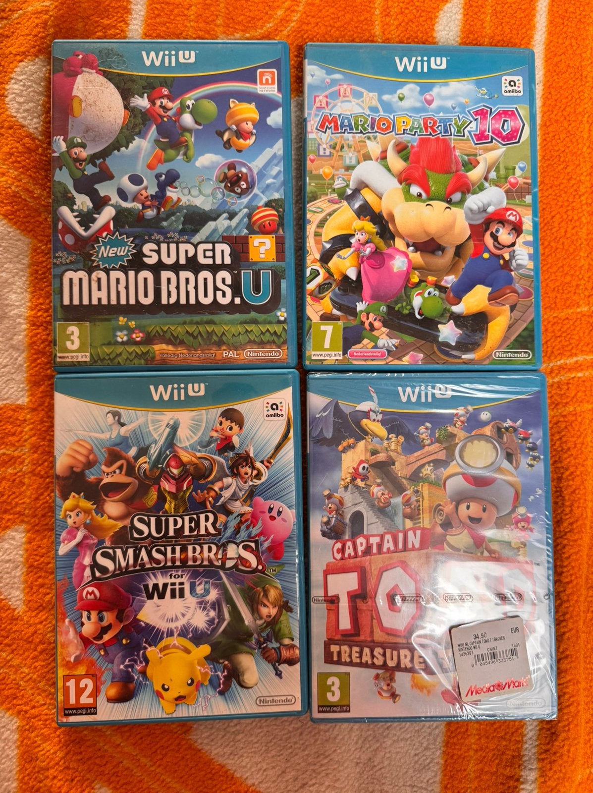 Wii U games , 4 stuks, Consoles de jeu & Jeux vidéo, Enlèvement ou Envoi, Utilisé, Aventure et Action