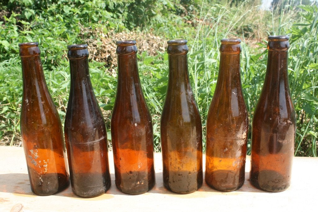 Oude bierfles lot 33 cl en 26,5 cl neutraal, Ophalen of Verzenden, Flesje(s)